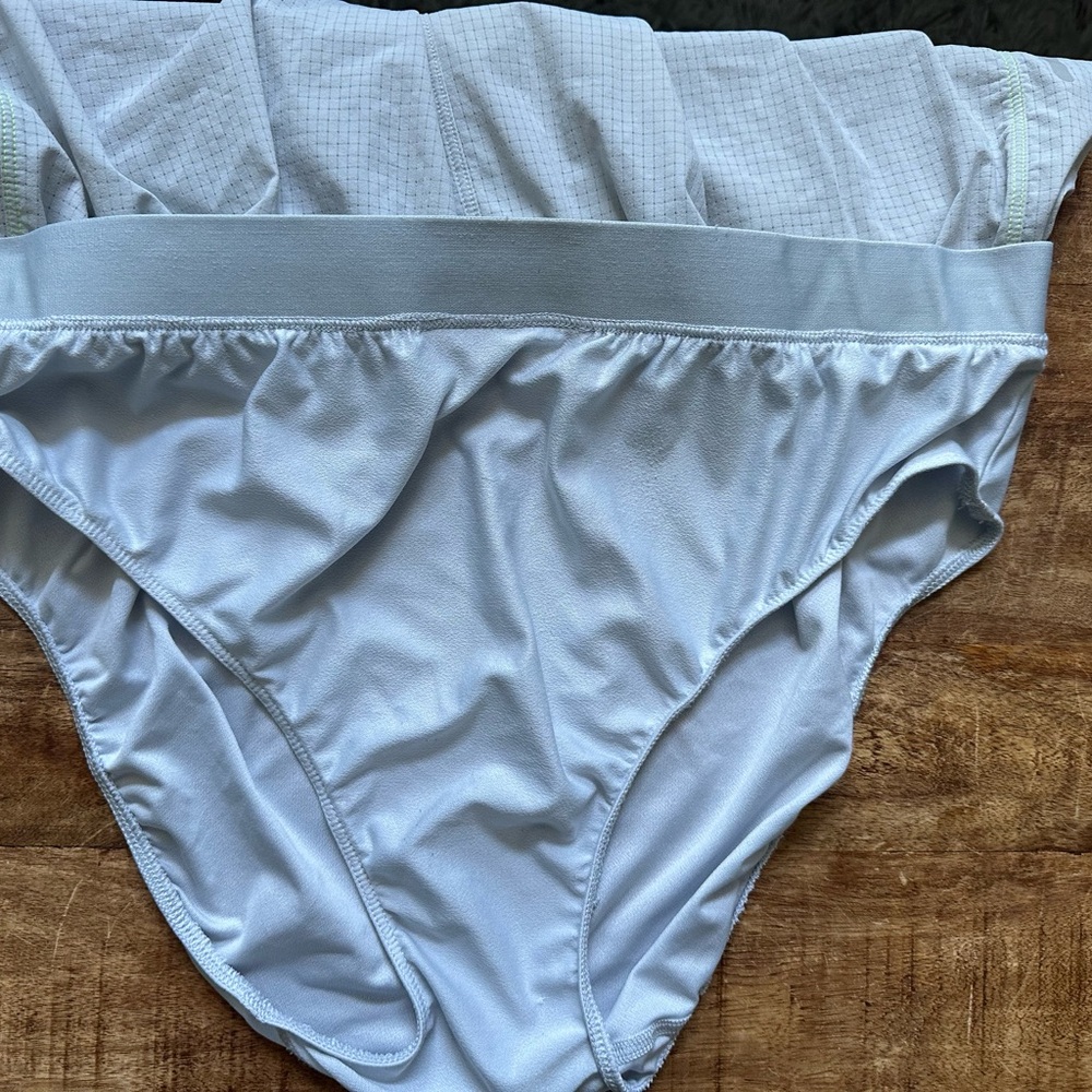 Under Armour Light Gray Athletic Shorts with Neon Green Accents - Picture 3 of 4
